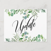 Aviso de Atualização de Casamento Adiado Elegante