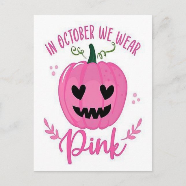 Cartão Postal Aviso de Fita Rosa de Cancer Breast 2025-Inspirati (Frente)