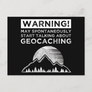 Cartão Postal Aviso! Pode começar a falar sobre o Geocaching