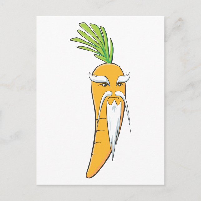 Cartão Postal Avô Carrot Vegetal (Frente)