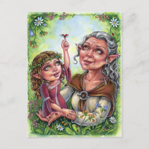 Cartão Postal Avó Com A Avó Cartaz Elves