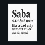 Cartão Postal Avô Hebraico Saba Definição Gif Judaico Hanukkah<br><div class="desc">Camisa De Definição Engraçada Hanukkah Saba</div>