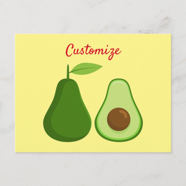 Cartão Postal Avocado Lover Design Thunder_Cove (Frente)