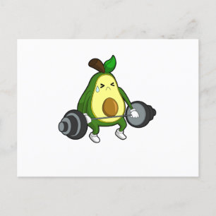 Cartão Postal Avocado na Malhação com Barbell