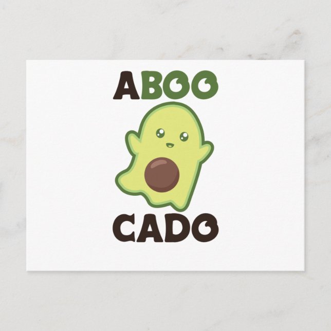 Cartão Postal Avocado Spirit For Halloween Engraçado Avocados (Frente)