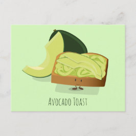 Cartão Postal Avocado Toast cartoon | Postcard