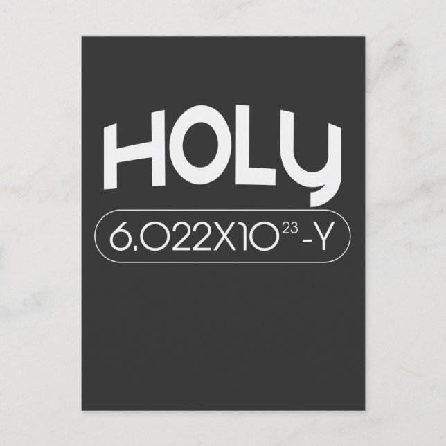 Cartão Postal Avogadro Mole Carbon Chemistry Animal Pun (Frente)