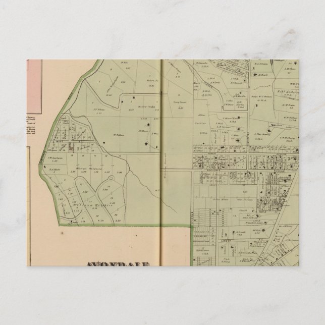 Cartão Postal Avondale, Ohio (Frente)