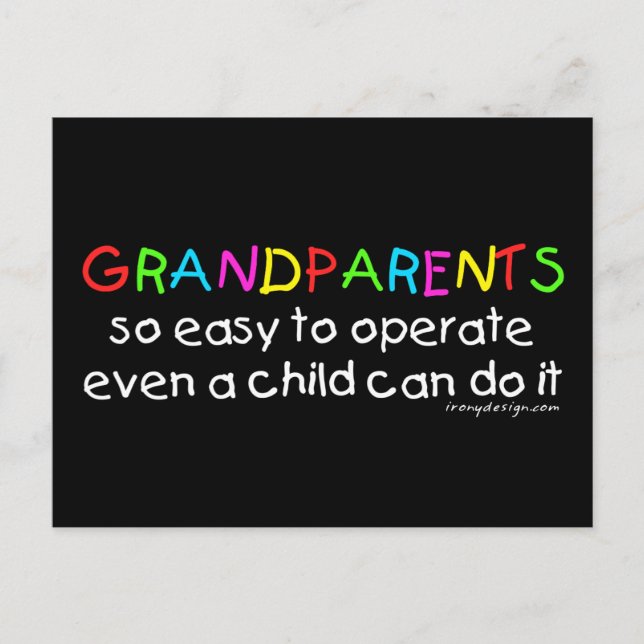 Cartão Postal Avós adoram dizer (Frente)