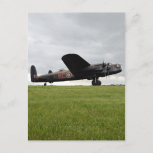 Cartão Postal Avro Lancaster No Campo