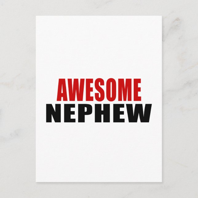 CARTÃO POSTAL AWESOME NEPHEW (Frente)
