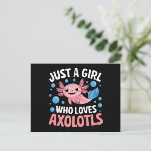 Cartão Postal Axolotl Kawaii Apenas Uma Garota Que Ama Axolotls 
