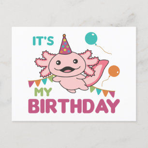 Cartão Postal Axolotl quer que seja o meu Posto de Aniversário d