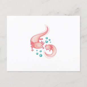 Cartão Postal Axolotls