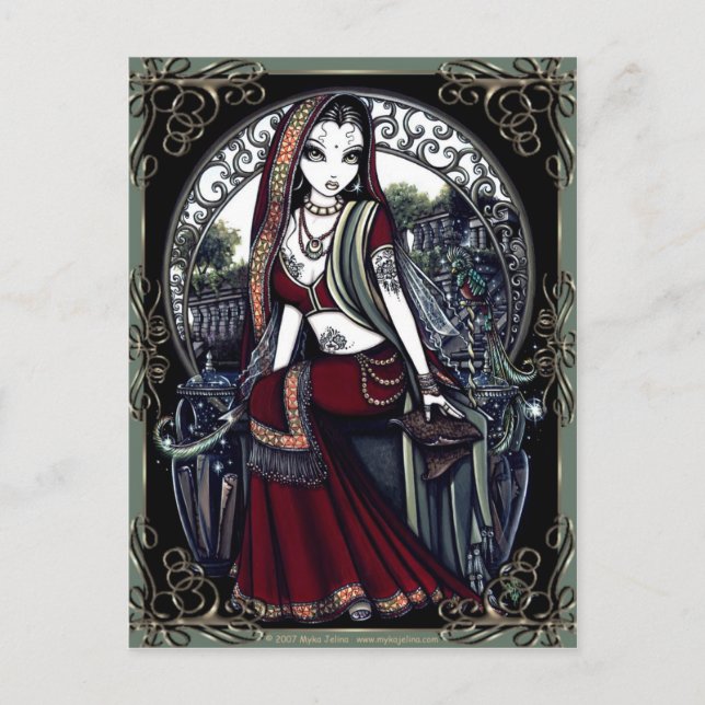 Cartão Postal "Ayanna" Secret Fairy Garden (Frente)