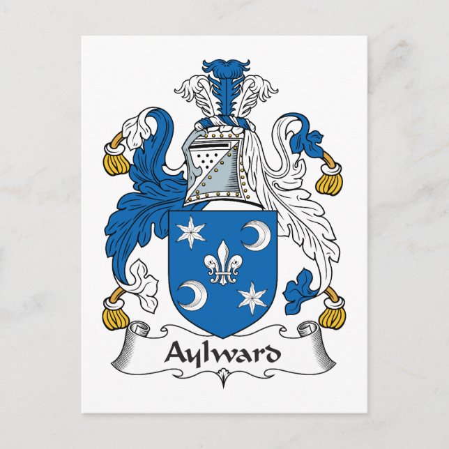 Cartão Postal Aylward Family Crest (Frente)