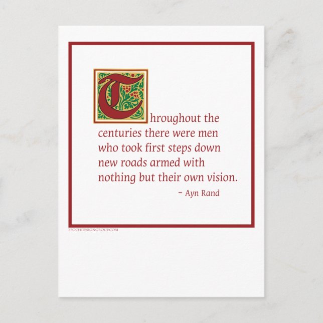 Cartão Postal Ayn Rand (Frente)