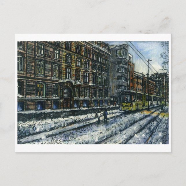 Cartão Postal Aytoun Street, Manchester por Anthony McCarthy 201 (Frente)