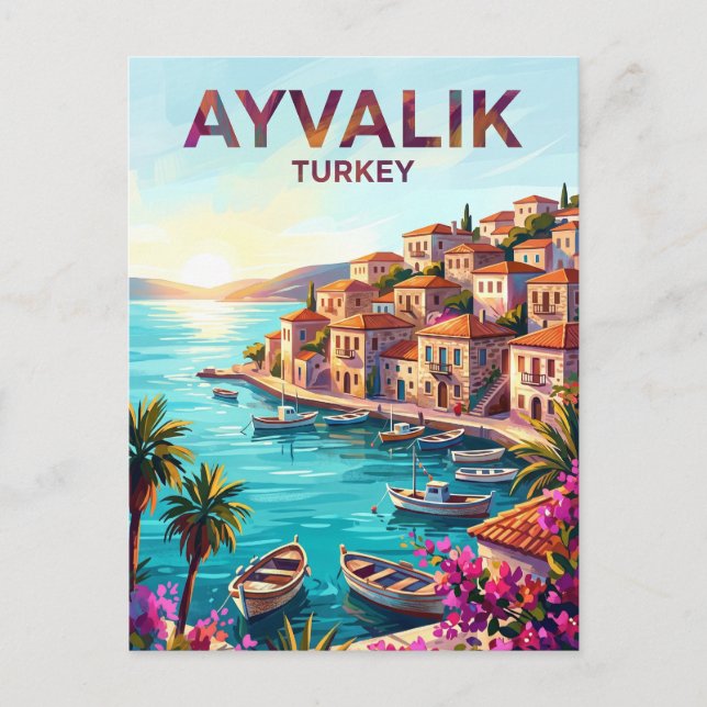 Cartão Postal Ayvalık Turquia (Frente)