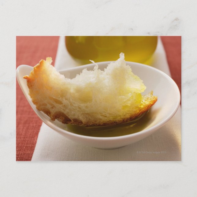 Cartão Postal Azeite com pão branco (Frente)