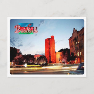 Cartão Postal Azerbaijão - Baku - Torre Maiden -