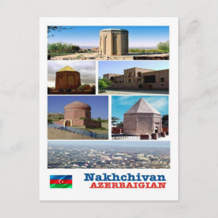 Cartão Postal Azerbaijão - Nakhchivan - Mosaico -