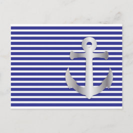 Cartão Postal Aziza Stripes & Marine Blue Seaman