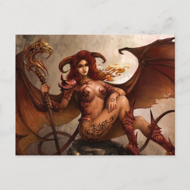 Cartão Postal Azmodeus Dark Angel "Demon", Cartão-postal (Frente)