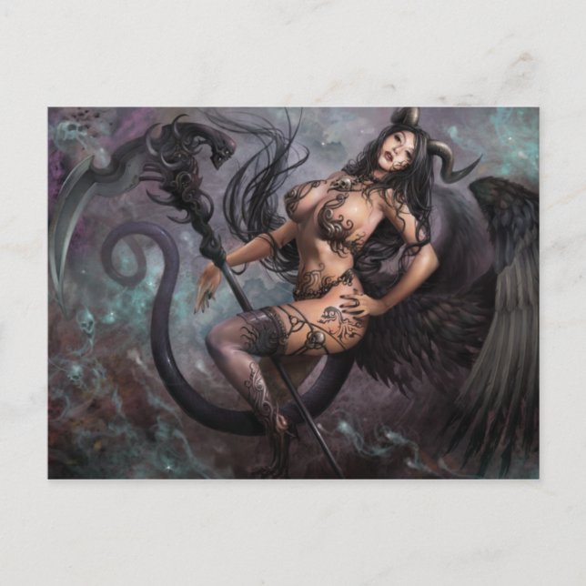 Cartão Postal Azmodeus Dark Angels "Helchen", Cartão-postal (Frente)