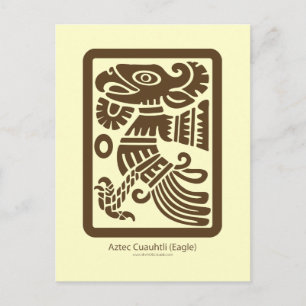 Cartão Postal Aztec Cuauhtli - Cartão-postal da águia (Brown)