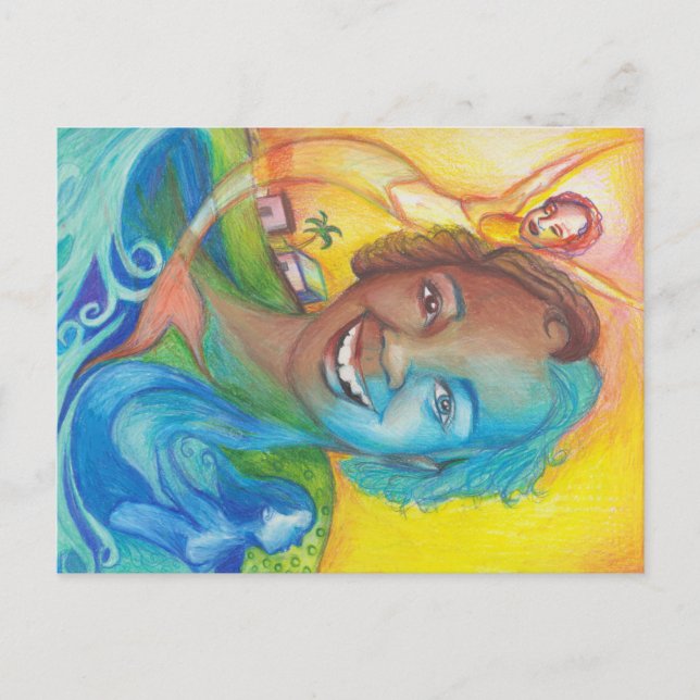 Cartão Postal Azul (Frente)