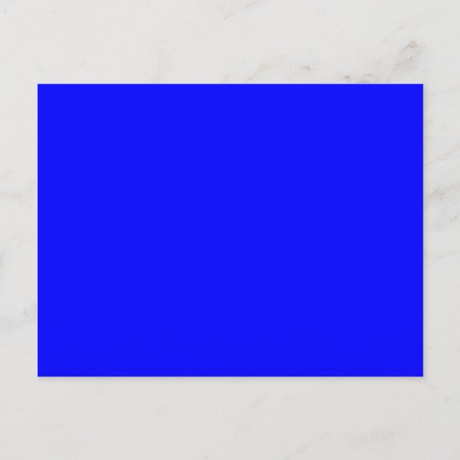 Cartão Postal Azul 0000FF Sólido (Frente)