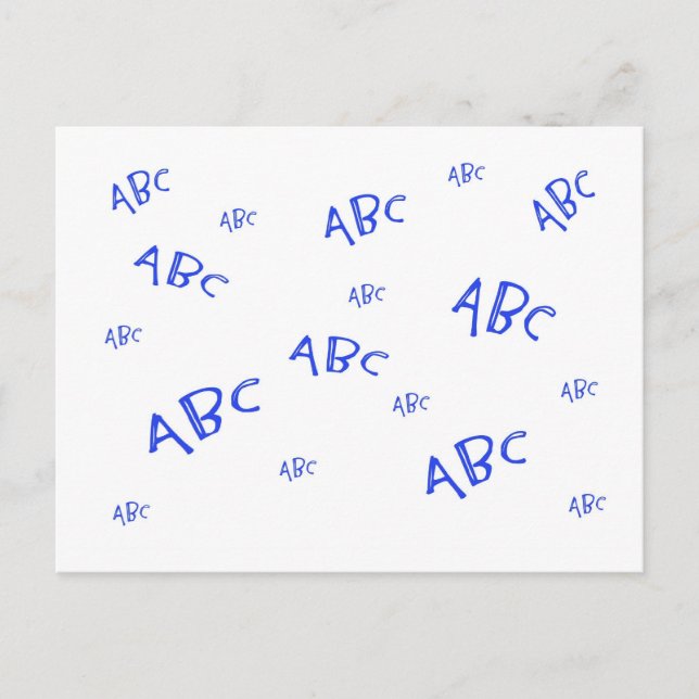 Cartão Postal Azul ABC`s (Frente)