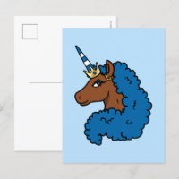 Azul Afro Unicorn