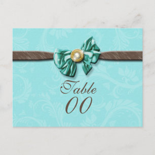 Cartão Postal Azul aqua arco marrom