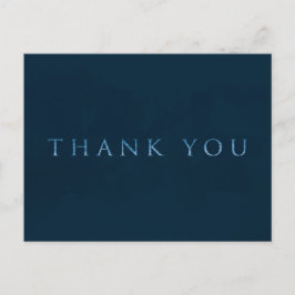 Cartão Postal Azul Brilhante Falso Glam Moderno THANK YOU