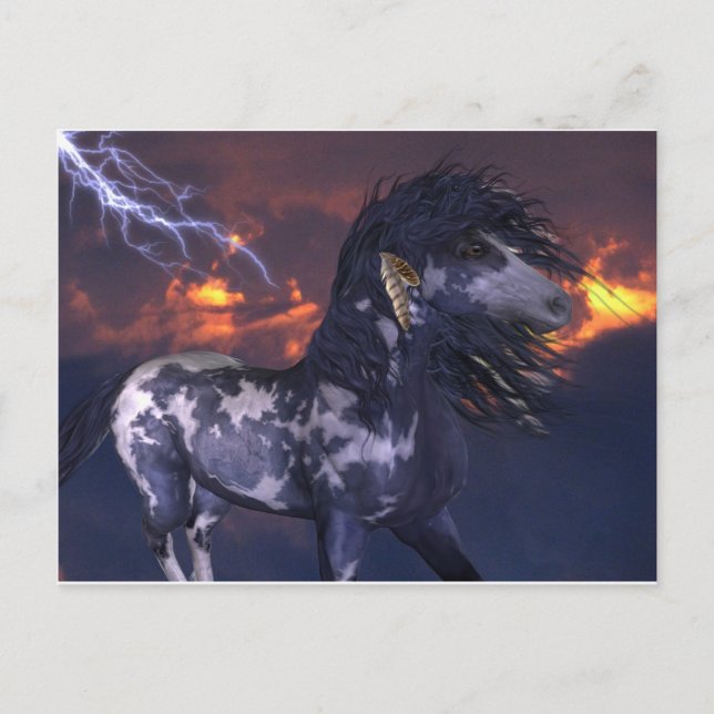 Cartão Postal Azul-Cavalo Louco (Frente)