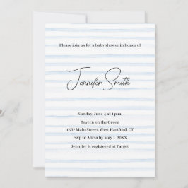 Cartão postal AZUL CHÁ DE FRALDAS INVITATION