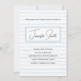 Cartão postal AZUL CHÁ DE FRALDAS INVITATION