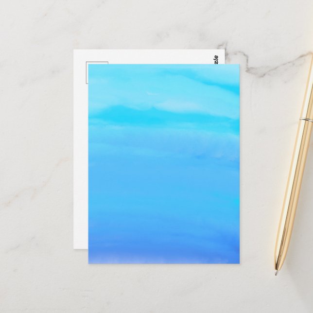 Cartão Postal Azul como a Abstrato do céu (Frente/Verso In Situ)