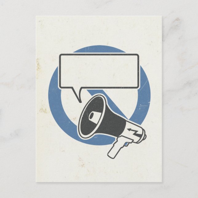 Cartão Postal Azul de censura (Frente)
