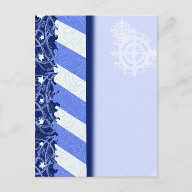 Cartão Postal Azul de inverno (Frente)