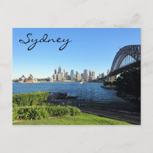 Cartão Postal azul de sydney harbor