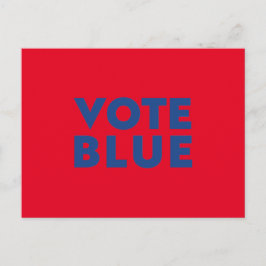Cartão Postal "azul de voto" vermelho azul