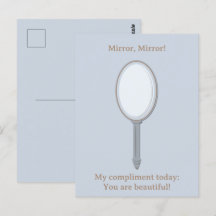 Azul Espelho Personalizado de Mão Personalizado Pe