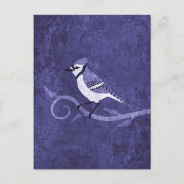 Cartão postal azul-jay