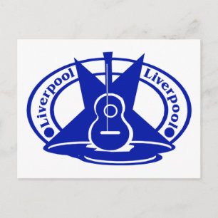 Cartão Postal azul liverpool