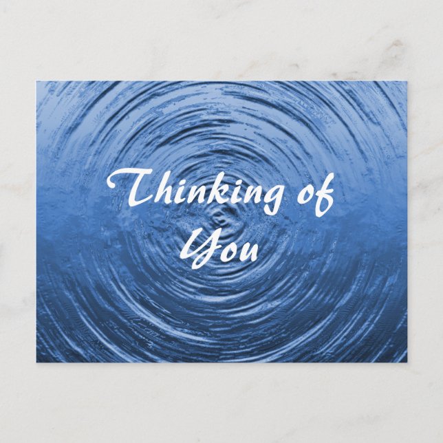 Cartão Postal Azul-ondulação de água (Frente)