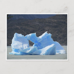 Cartão Postal azul patagonia iceberg