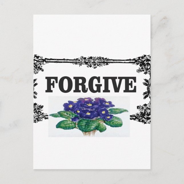 Cartão Postal azul perdoe diversão (Frente)